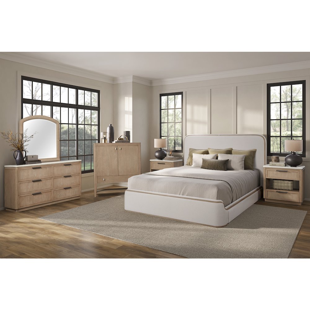 Transitional Elements Elements Queen Upholstered Bed. Picture 4