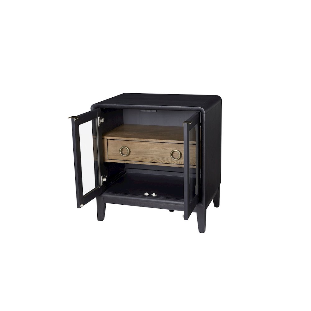 Aurora Glass Door Nightstand. Picture 3