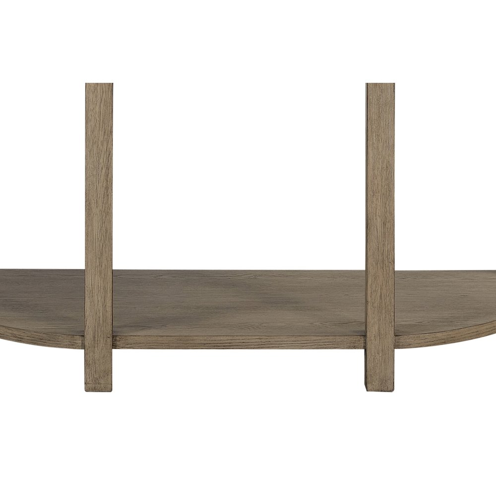 Transitional Elements Curved 1-Drawer Console Table - Toffee. Picture 5