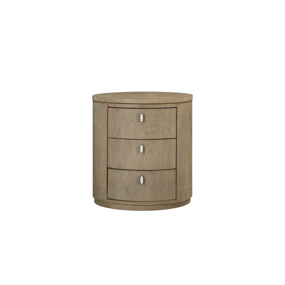 Transitional Elements Oval Nightstand - Toffee. Picture 4