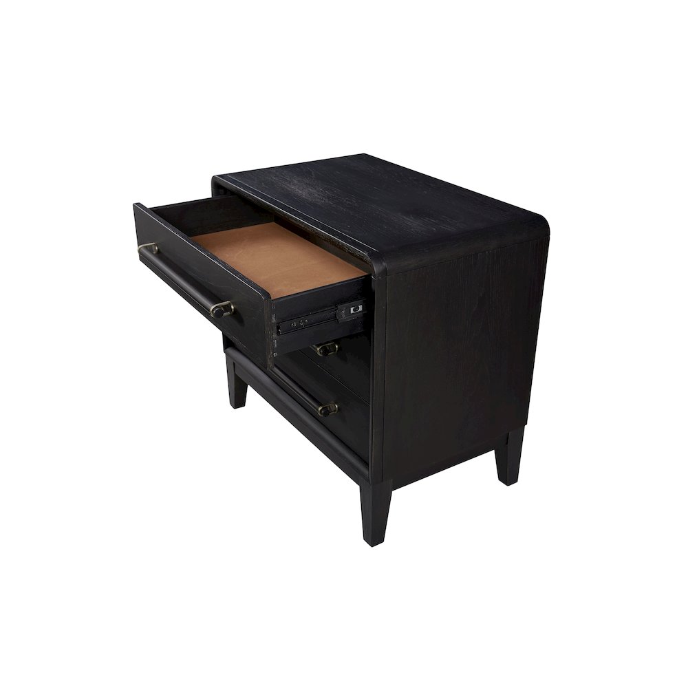 Aurora 3 Drawer Nightstand W/ USB - Peppercorn. Picture 4