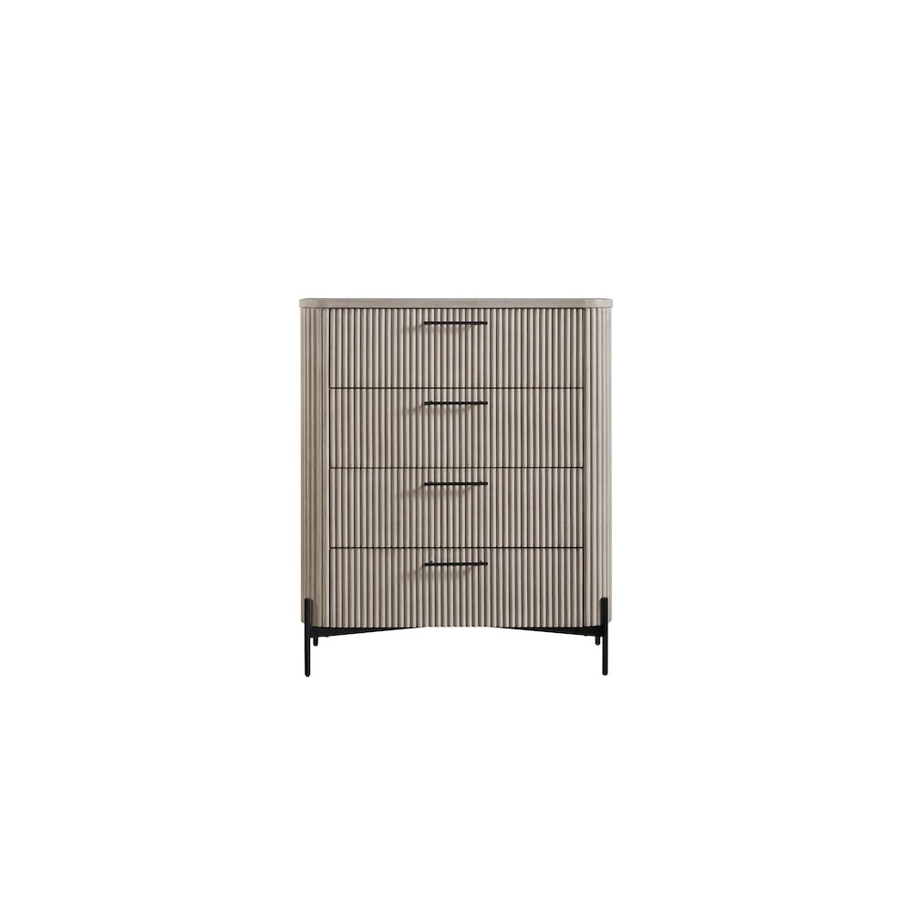 Fisher Park 4 Drawer Chest - Taupe. Picture 1