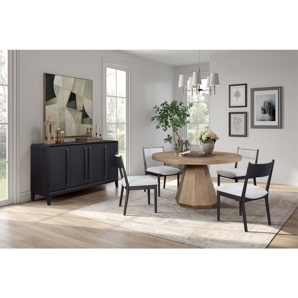 Aurora Round Dining Table W/ Lazy Susan. Picture 5
