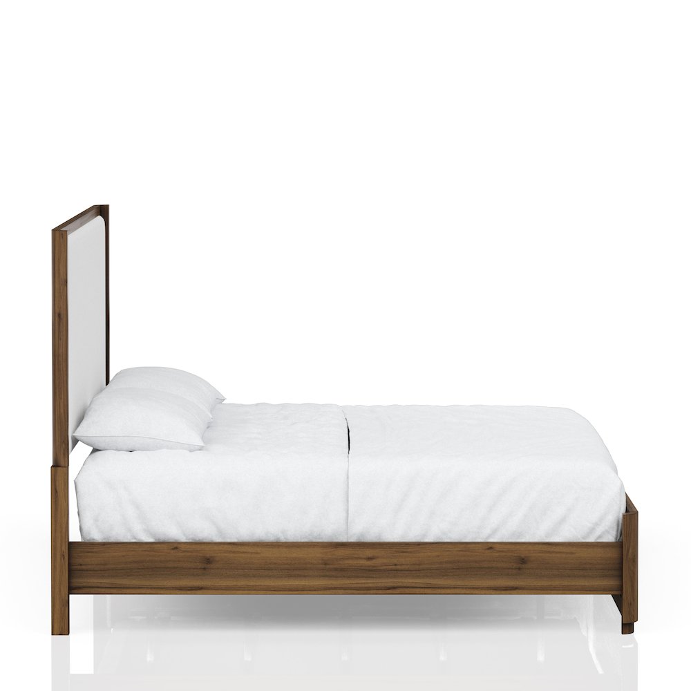 Summerfield Queen Upholstered Bed in Walnut Finish. Picture 3