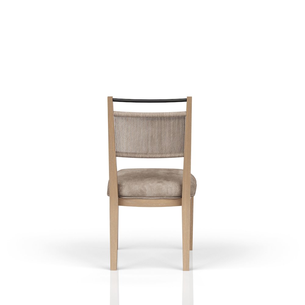 Elements Rope Back Chair - In Toffee Finish. Picture 4