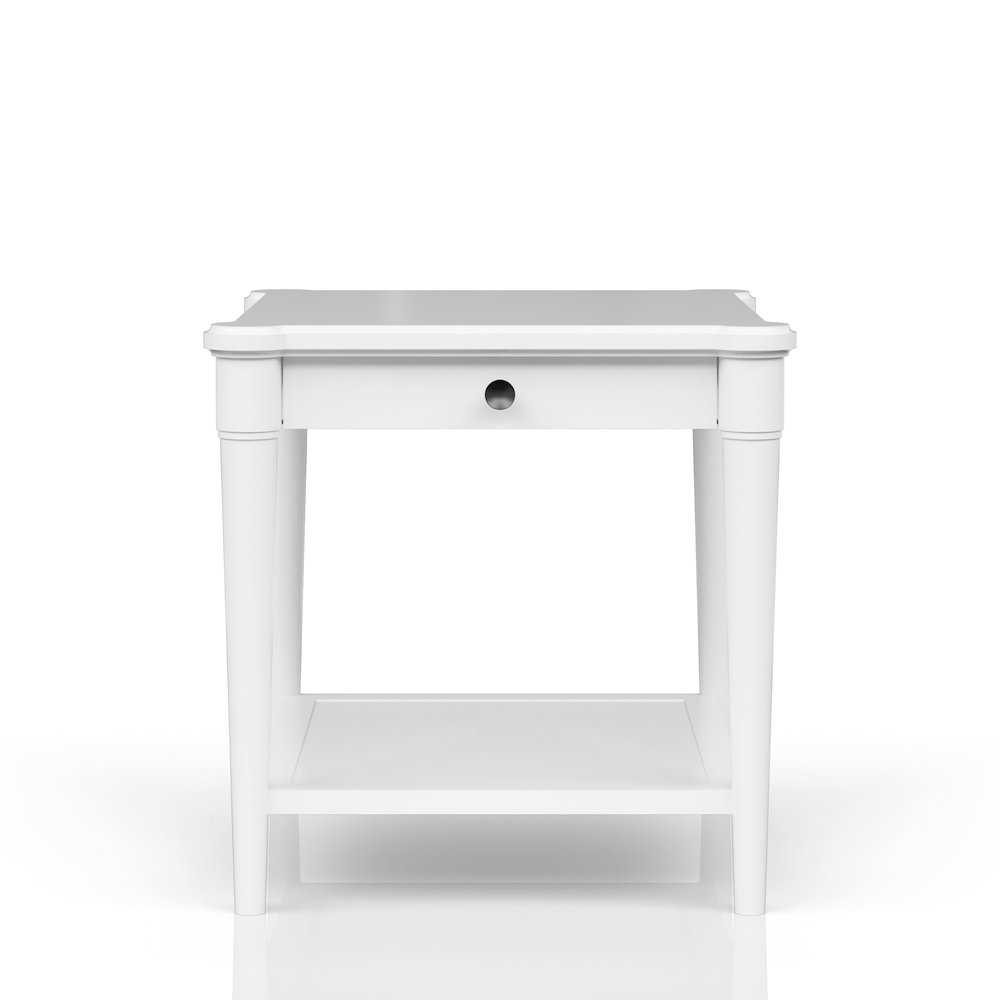 Wilmington Wood End Table-White. Picture 1