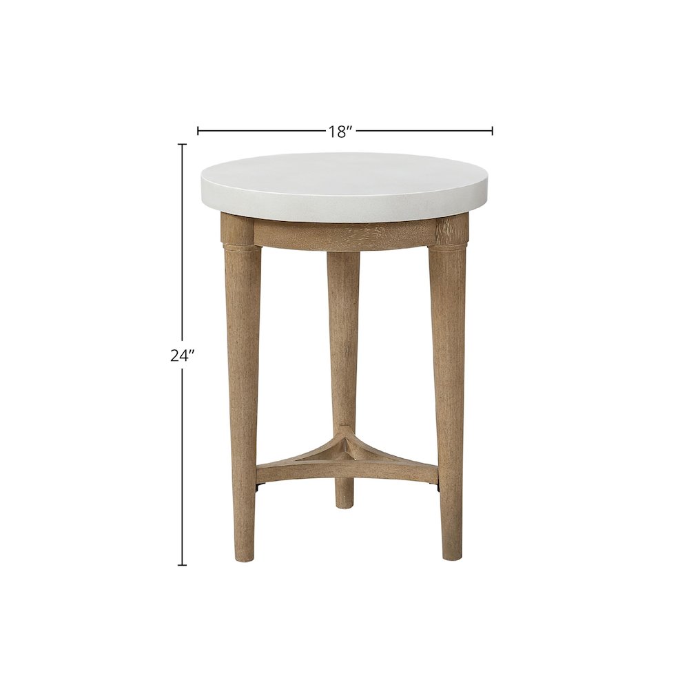 Wilmington Chairside Table W/ Cement Top. Picture 3