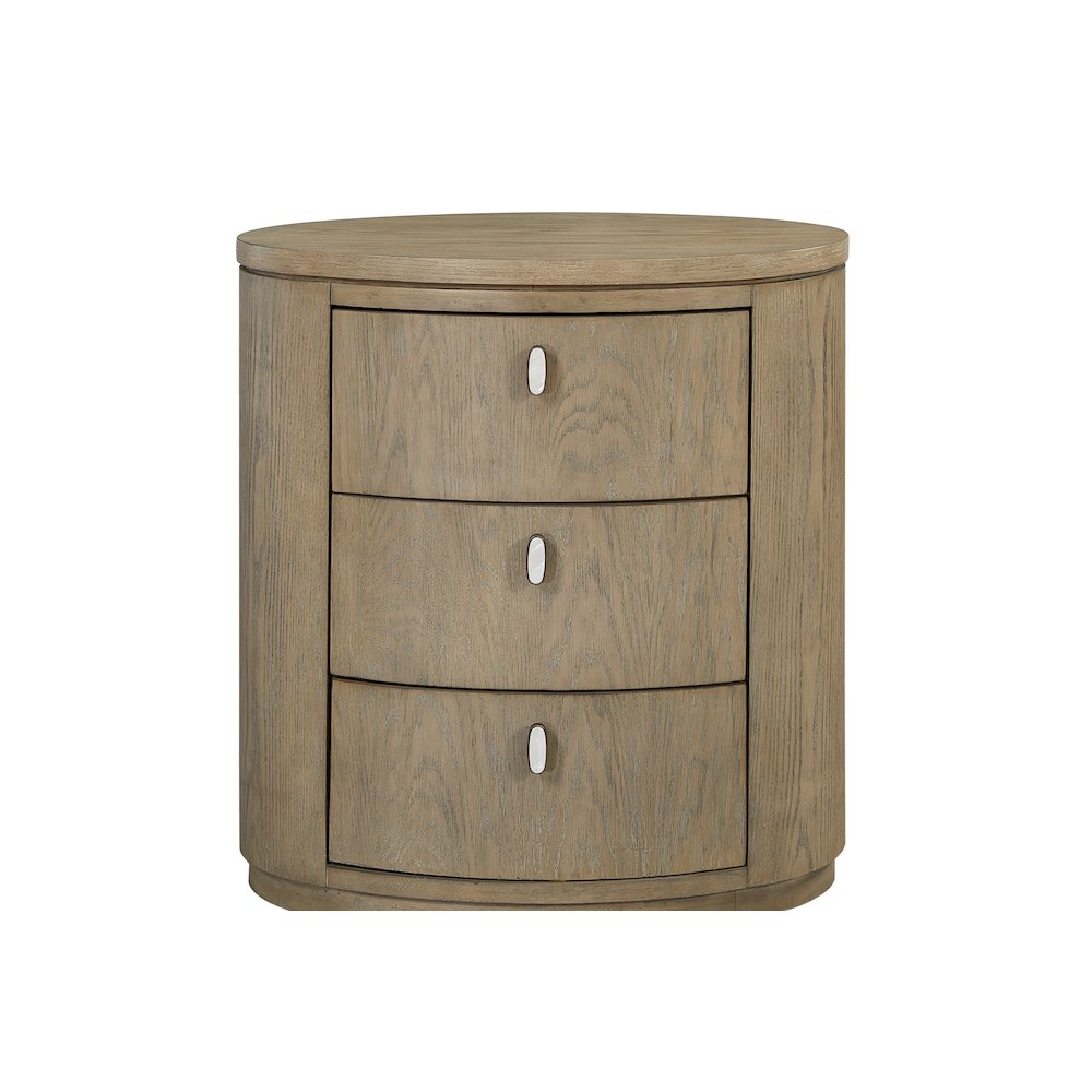 Transitional Elements Oval Nightstand - Toffee. Picture 5