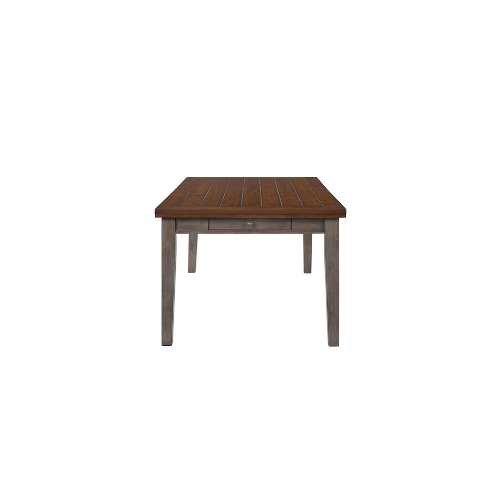 Will Dining Table W/ 6 Drawers in Gray / Brown Finish. Picture 3