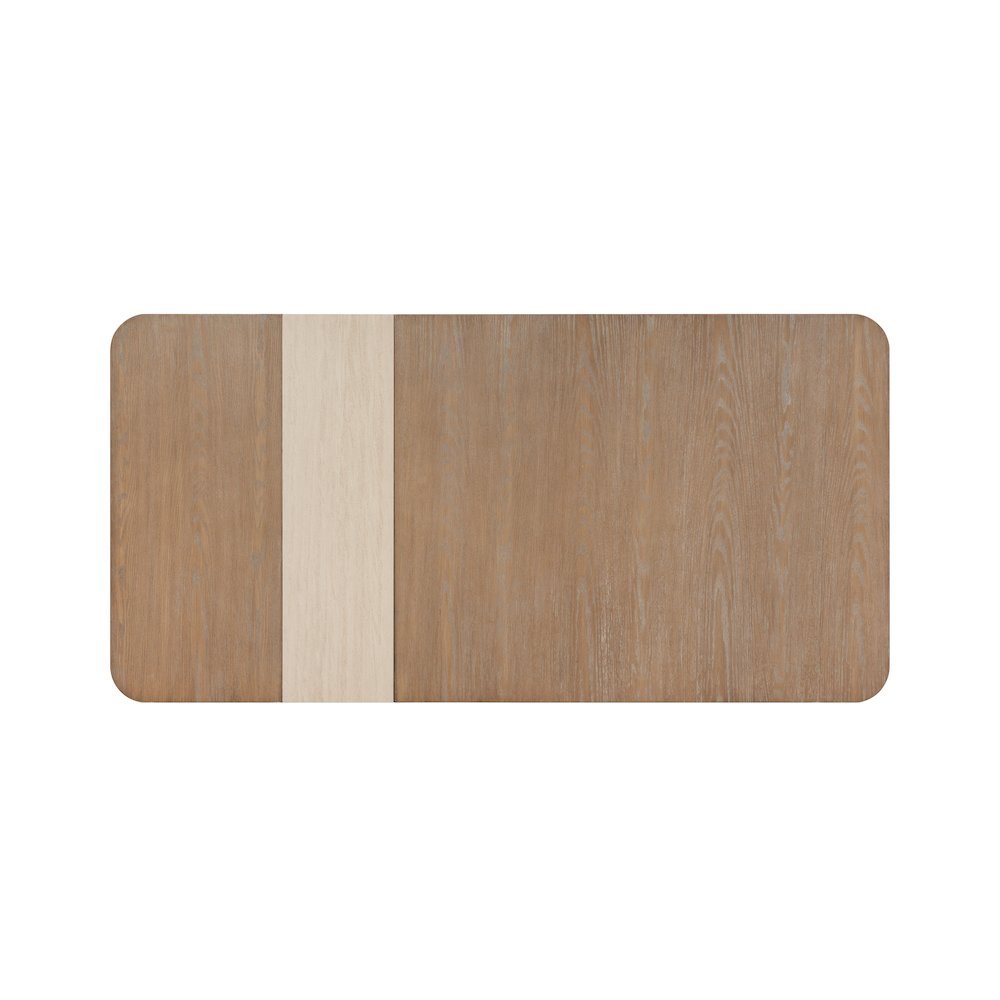Elements Assyemtrical Stone Slab Dining Table In Toffee Finish. Picture 3
