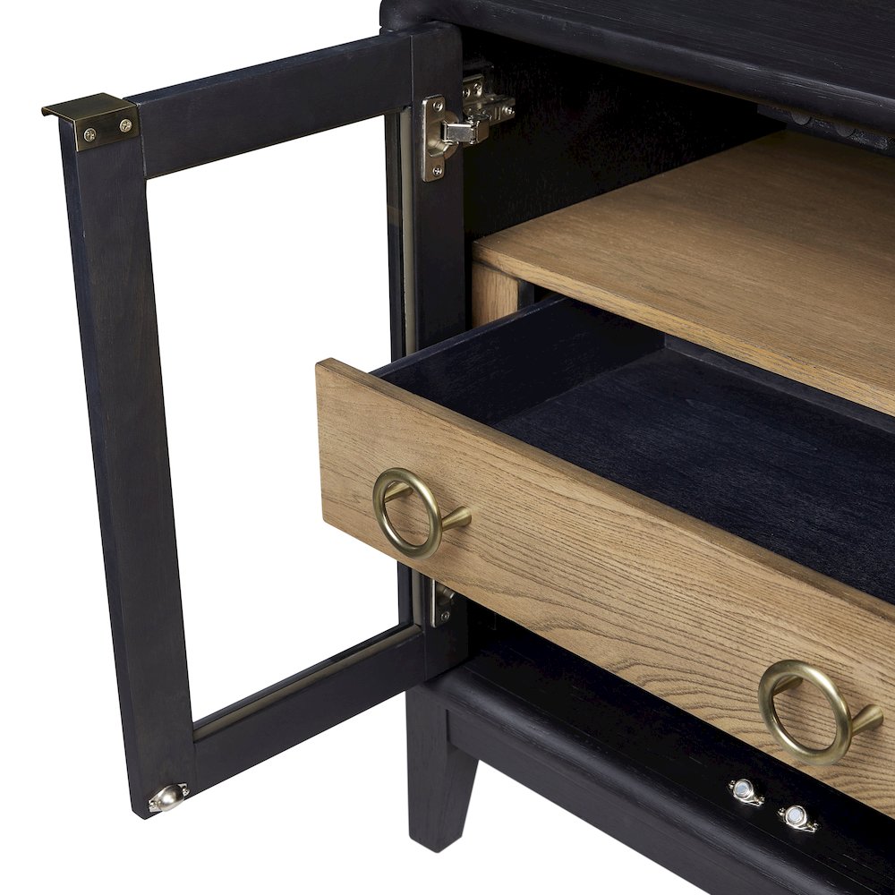 Aurora Glass Door Nightstand. Picture 4