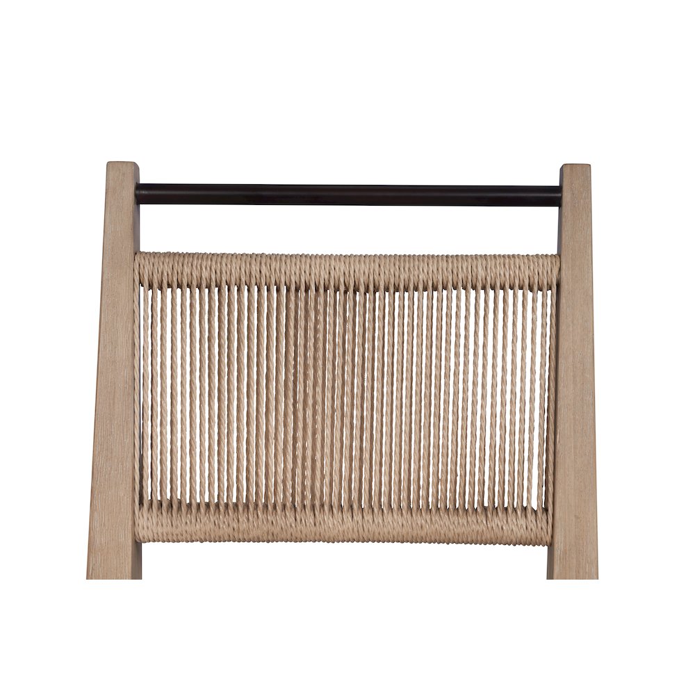 Elements Rope Back Chair - In Toffee Finish. Picture 8