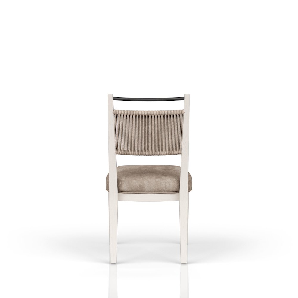Elements Rope Back Chair - In Vanilla Finish. Picture 4