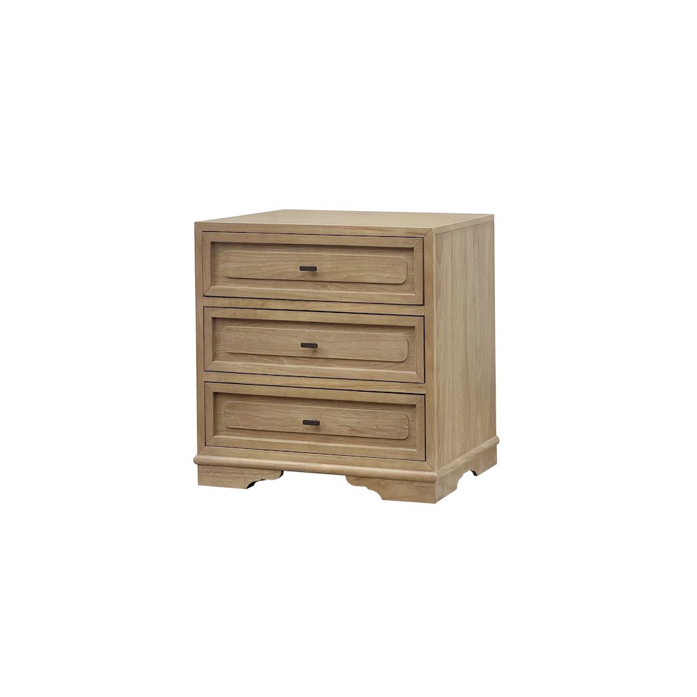 Magnolia 3 Drawer Nightstand - Cashew. Picture 5