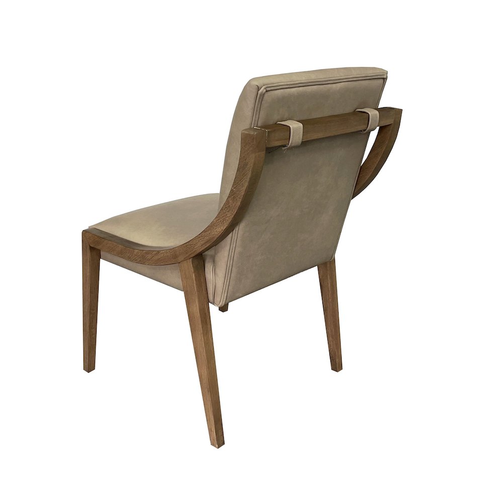Aurora Latte & Leather Sling Chair. Picture 1