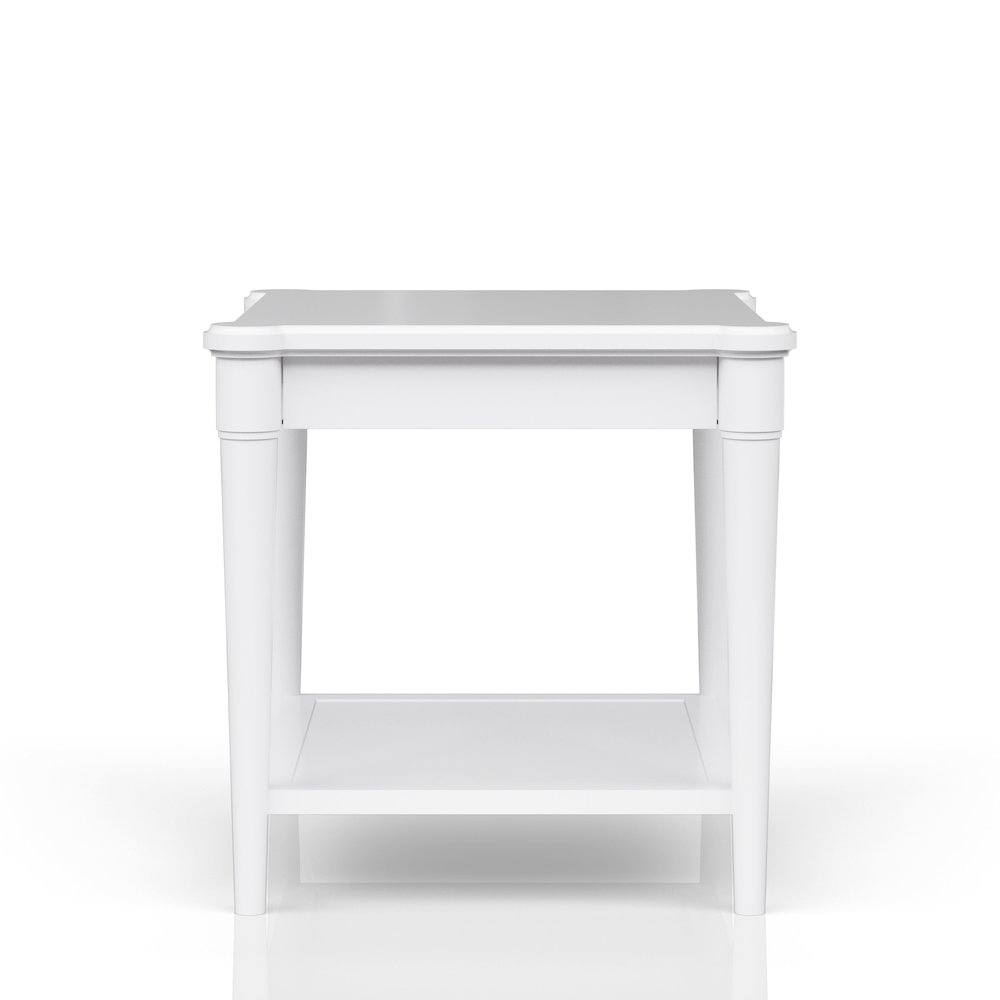 Wilmington Wood End Table-White. Picture 4