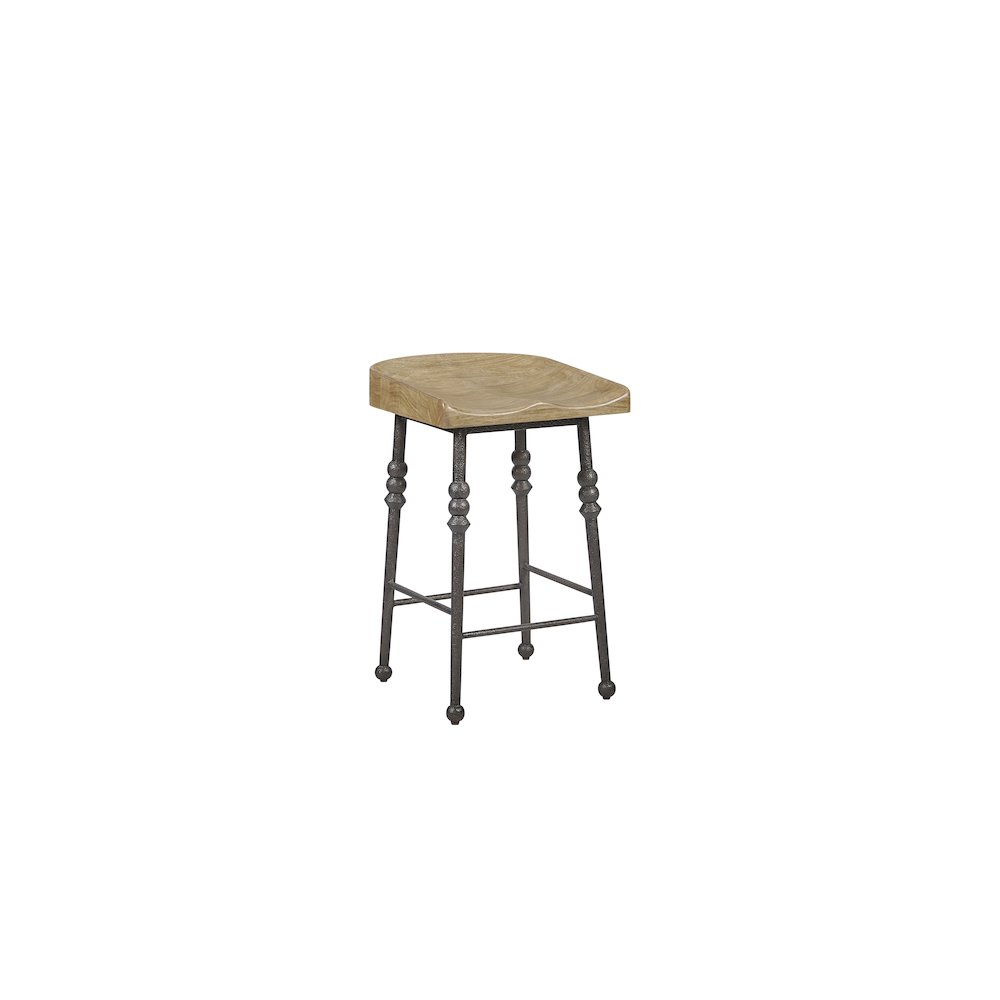 Magnolia Counter Height Saddle Stool - Cashew. Picture 1