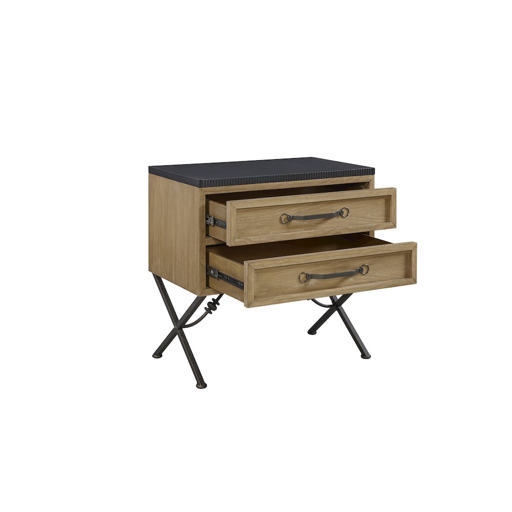Magnolia 2 Drawer Nightstand - Cashew. Picture 2