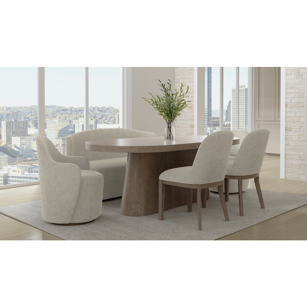 Elements Shelter Upholstered Chair - In Cocoa Finish. Picture 12