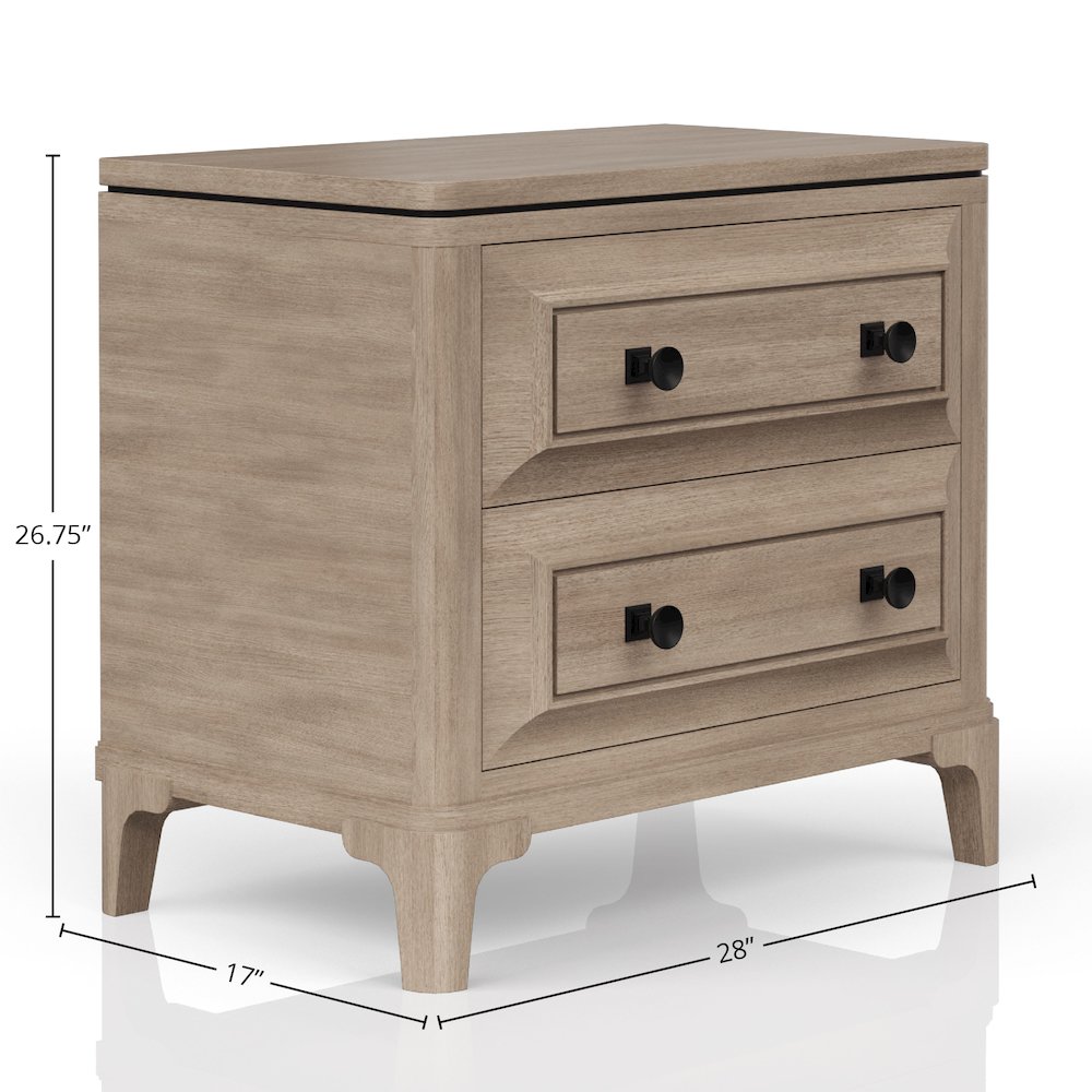 Wilmington 2 Drawer Nightstand. Picture 4
