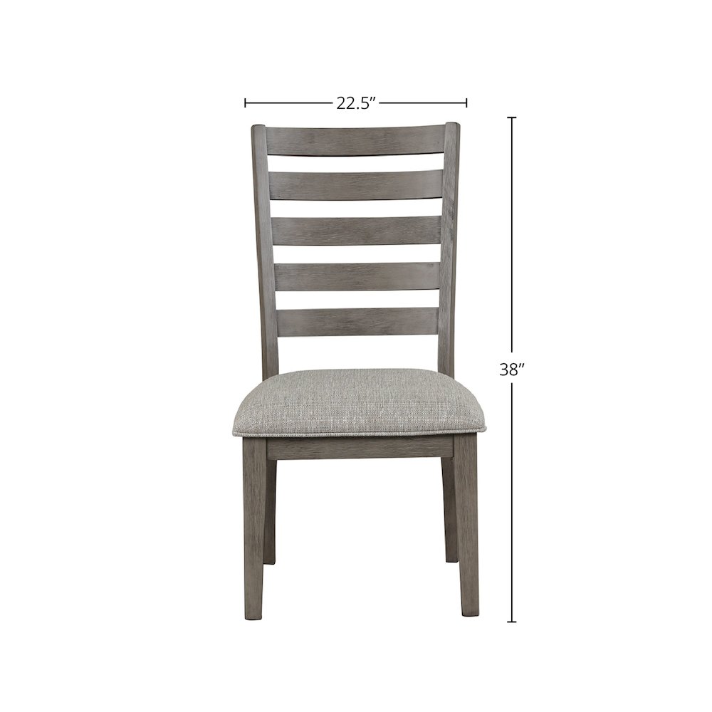 Will Side Chair in Gray / Brown Finish. Picture 5