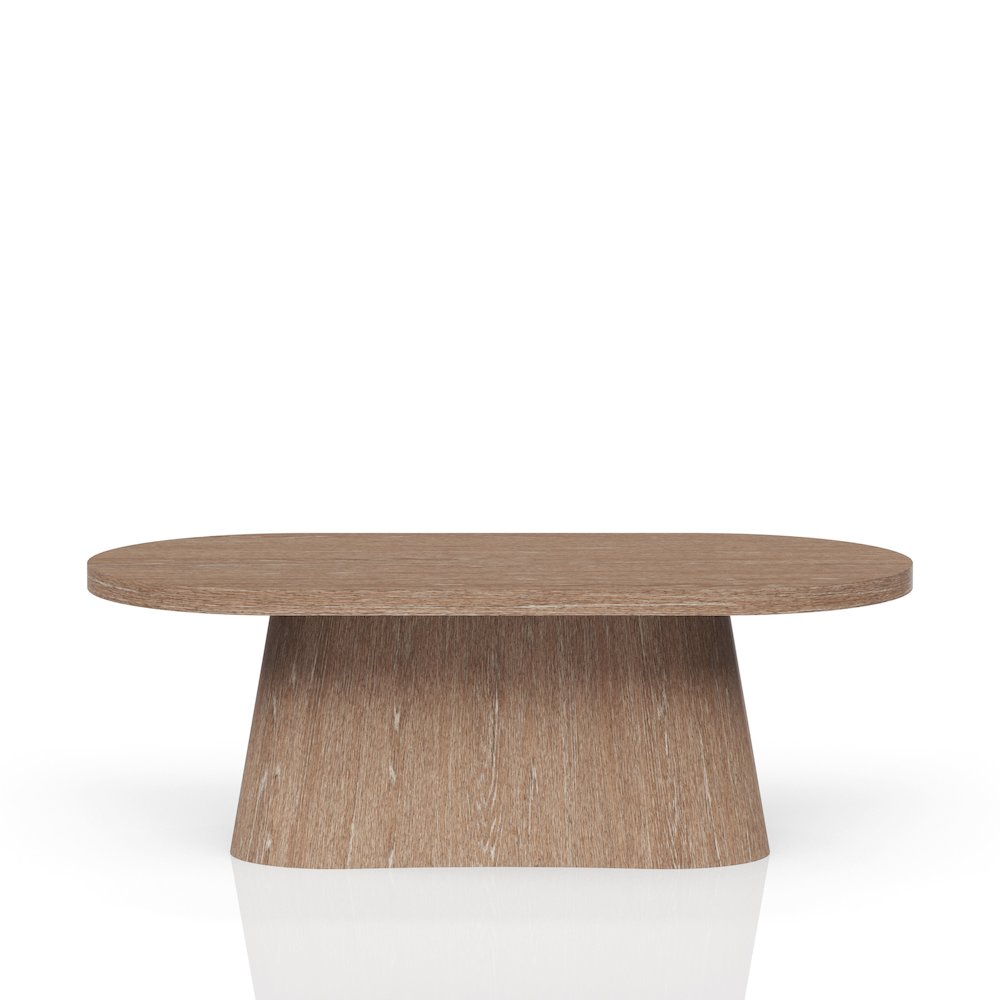 Elements Oval Pedestal Table - In Cocoa Finish. Picture 1
