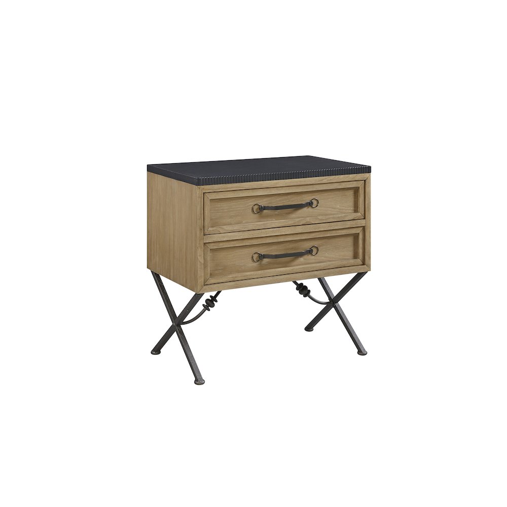 Magnolia 2 Drawer Nightstand - Cashew. Picture 1