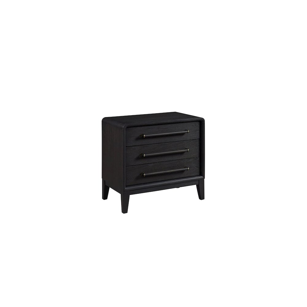 Aurora 3 Drawer Nightstand W/ USB - Peppercorn. Picture 2