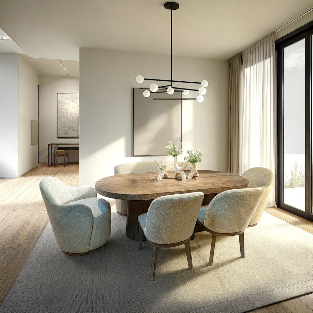 Elements Oval Pedestal Table - In Cocoa Finish. Picture 8