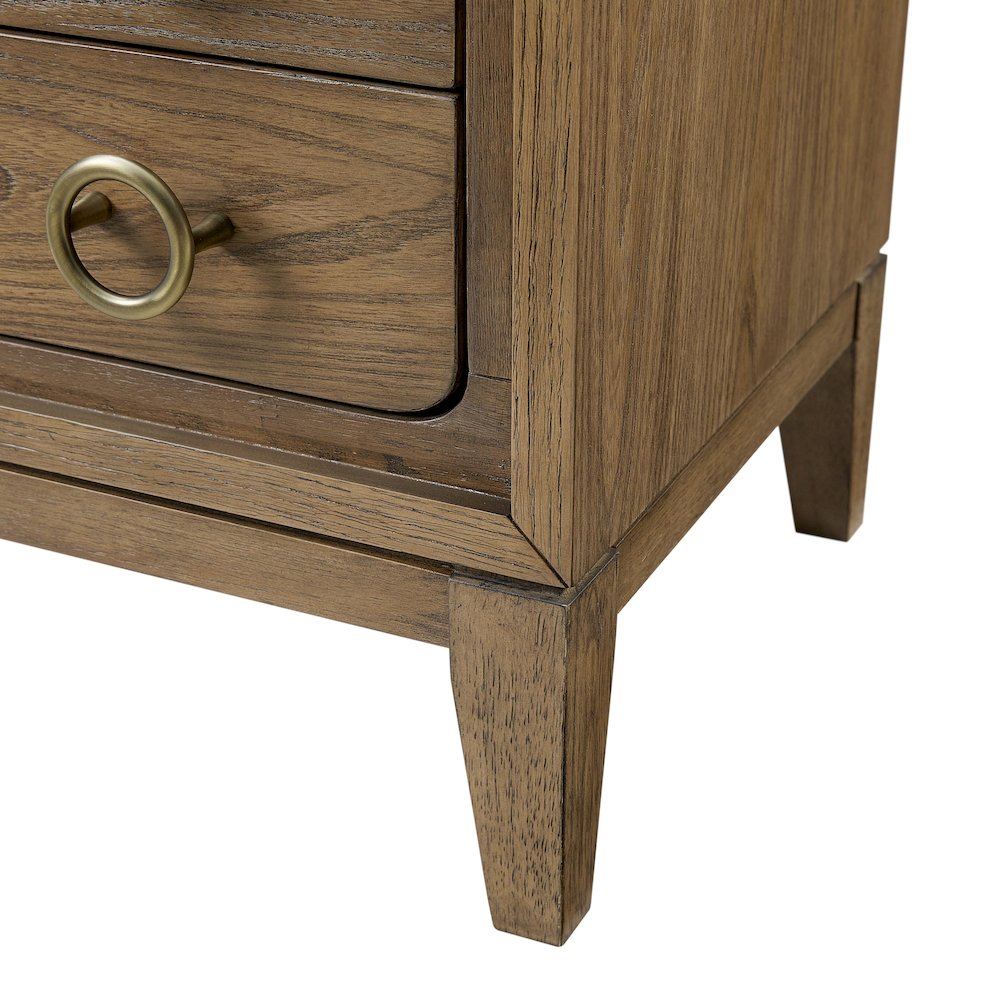 Aurora 3 Drawer Nightstand W/ USB - Latte. Picture 4