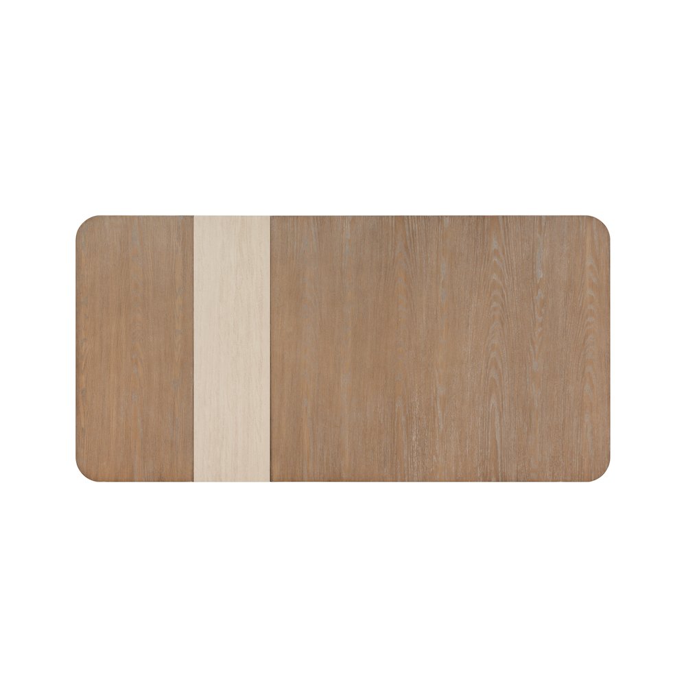 Elements Assyemtrical Stone Slab Dining Table In Toffee Finish. Picture 6