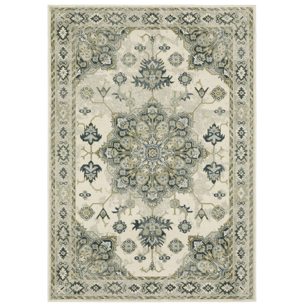 BRANSON Ivory 5' 3 X  7' 3 Area Rug. Picture 1