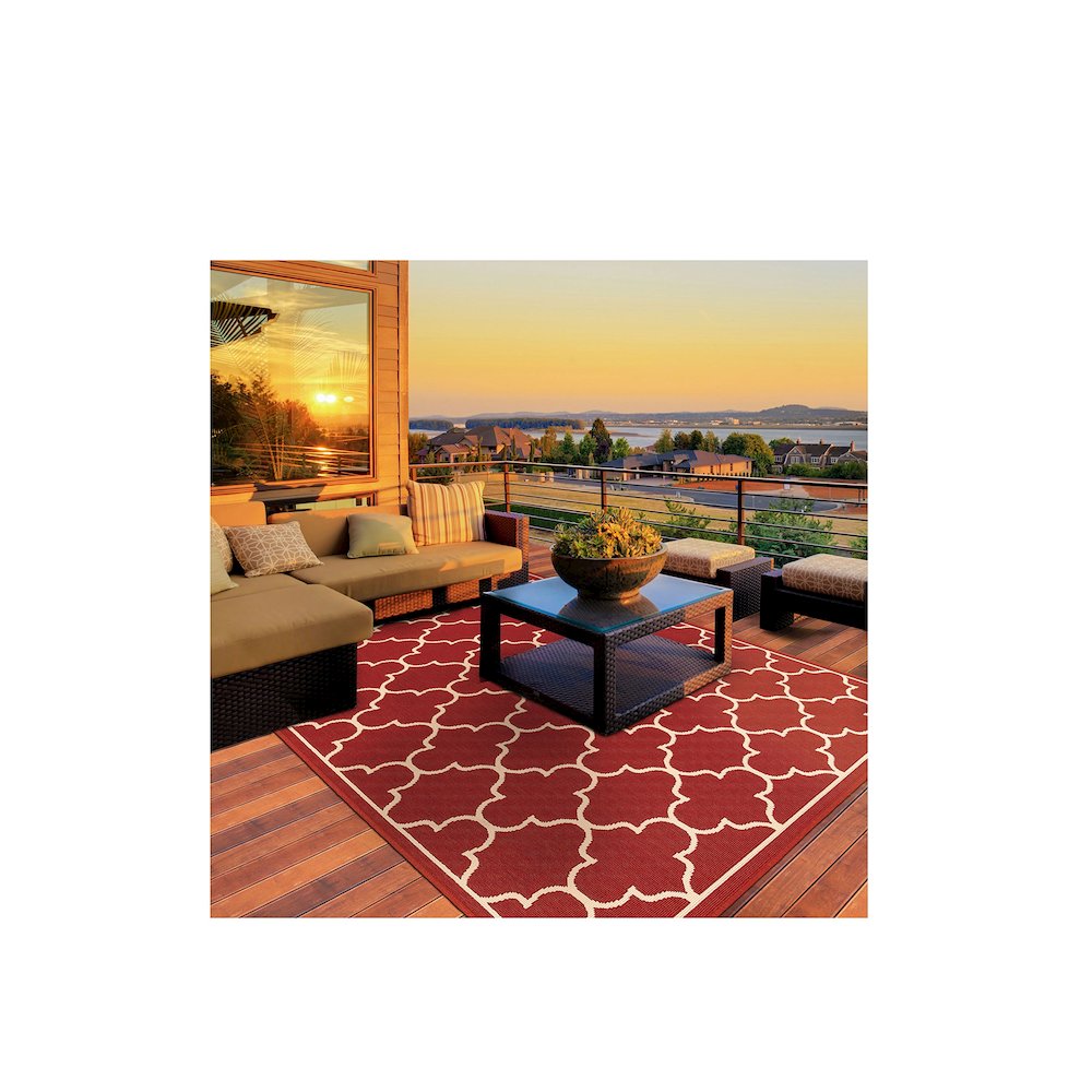 MERIDIAN Red 7'10 Area Rug. Picture 3