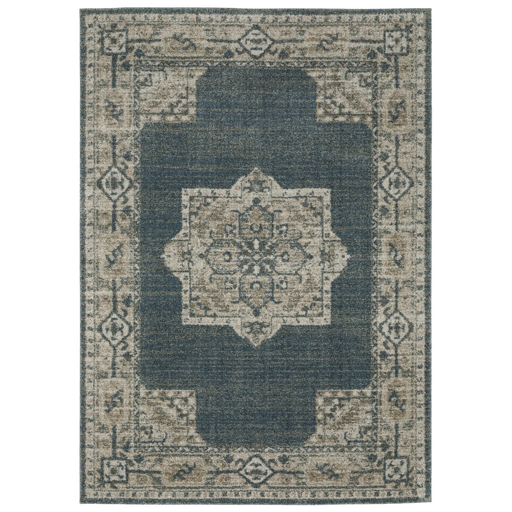 ALTON Blue 5' 3 X  7' 6 Area Rug. Picture 1