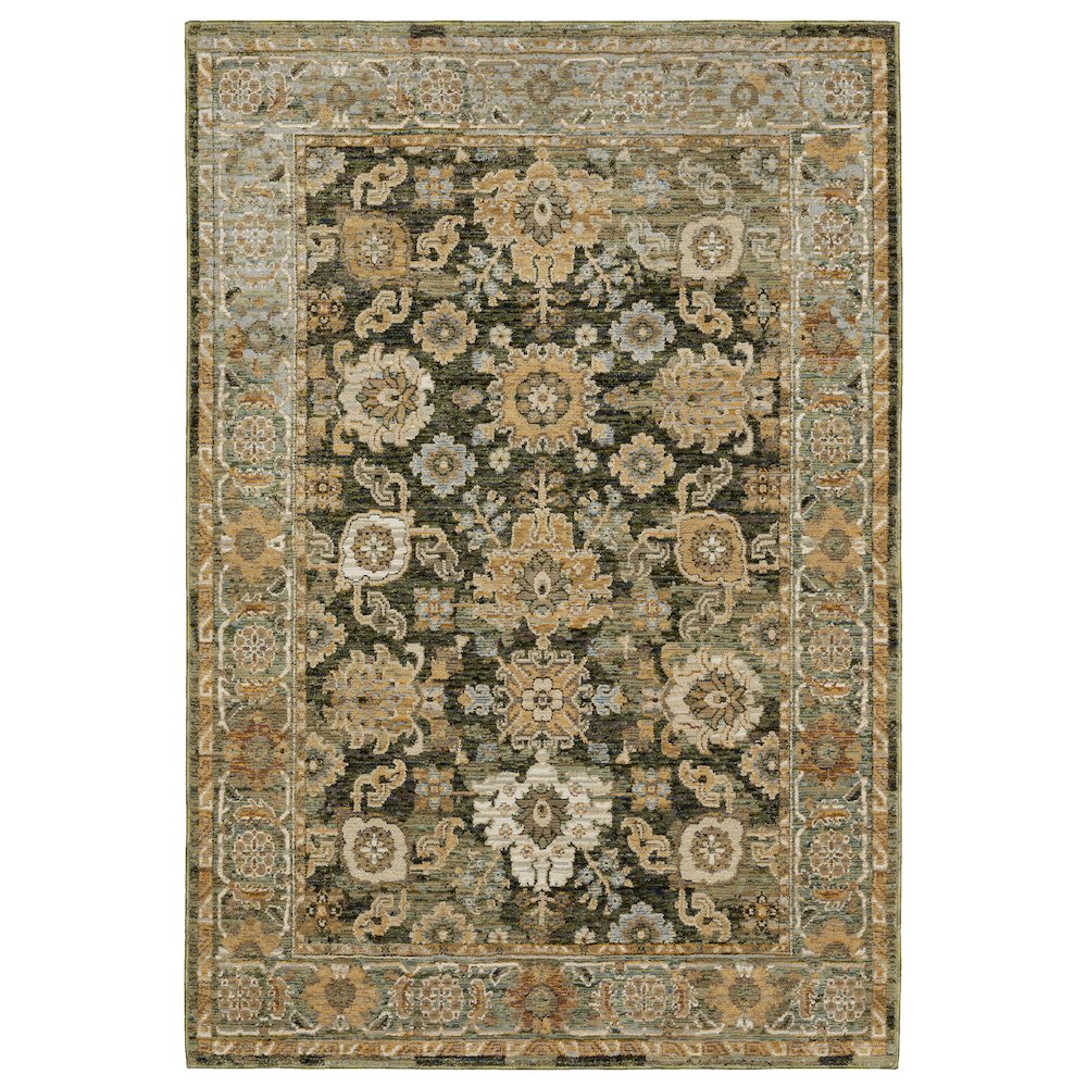 ANDORRA Green 3' 3 X  5' 2 Area Rug. Picture 1