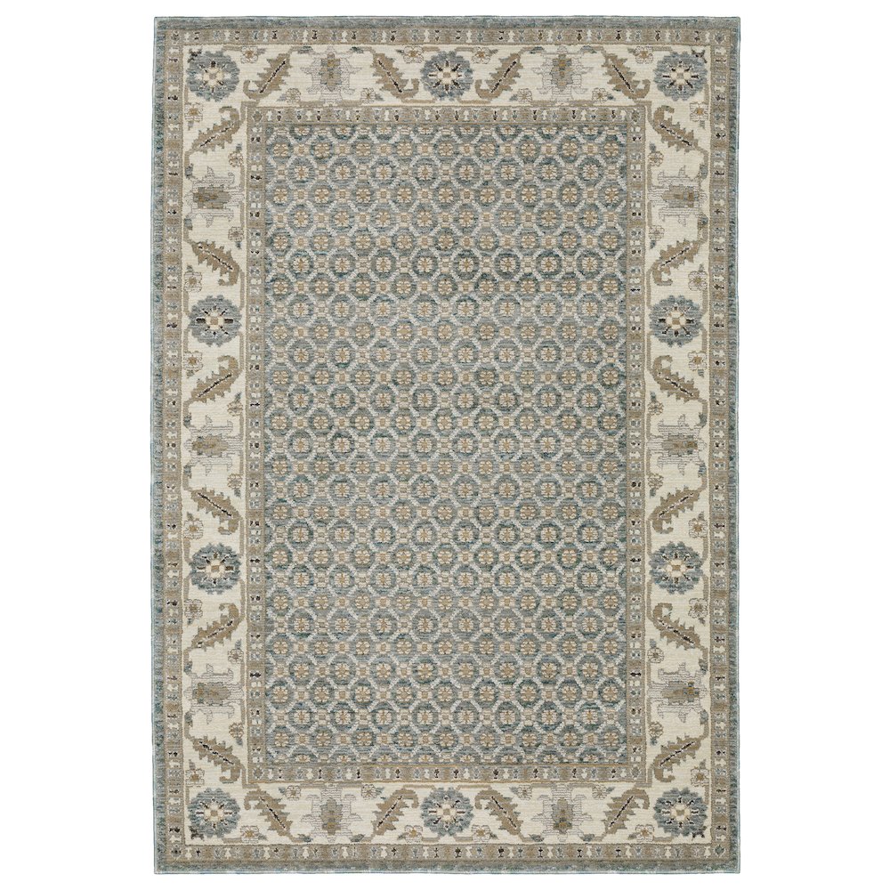 ANDORRA Blue 3' 3 X  5' 2 Area Rug. Picture 1