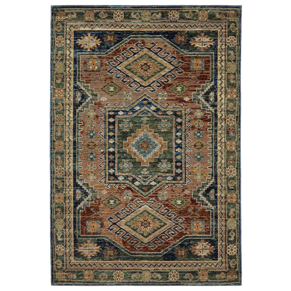 ANDORRA Blue 3' 3 X  5' 2 Area Rug. Picture 1