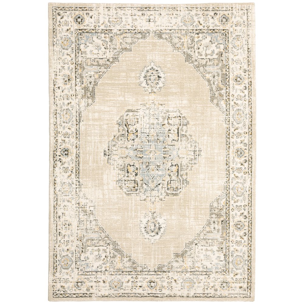 ANDORRA Beige 3' 3 X  5' 2 Area Rug. Picture 1