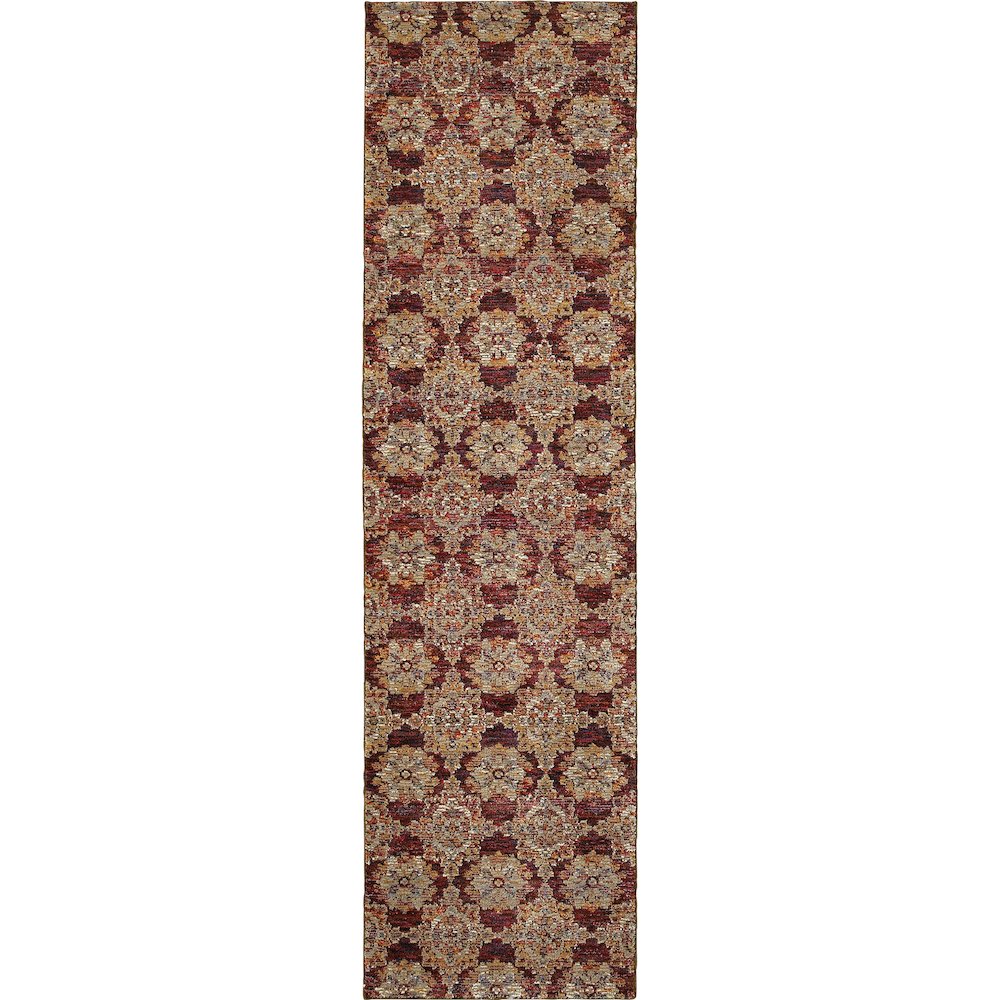 ANDORRA Red 2' 6 X 12' Area Rug. Picture 1
