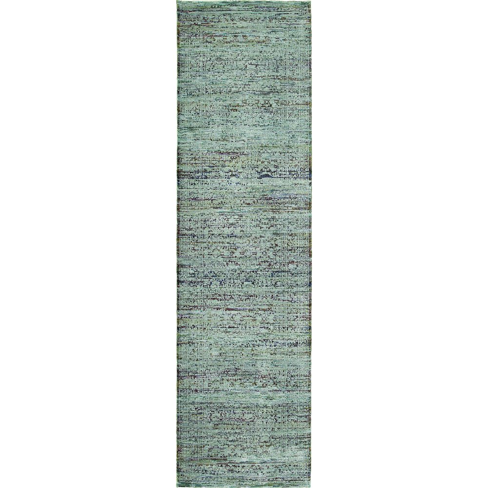 ANDORRA Blue 2' 6 X 12' Area Rug. Picture 1