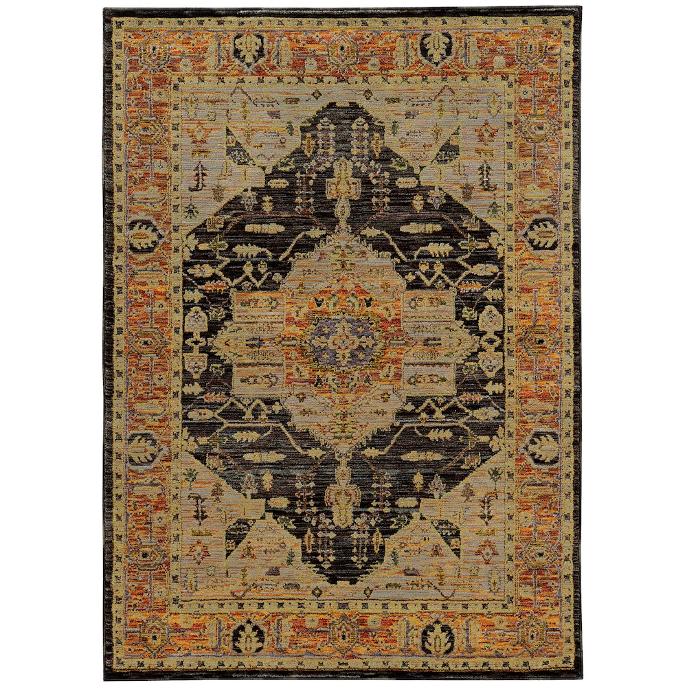 ANDORRA Gold 3' 3 X  5' 2 Area Rug. Picture 1