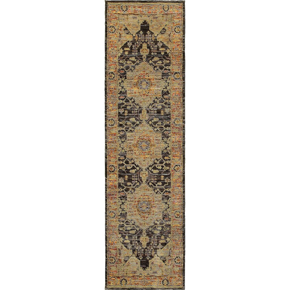 ANDORRA Gold 2' 6 X 12' Area Rug. Picture 1