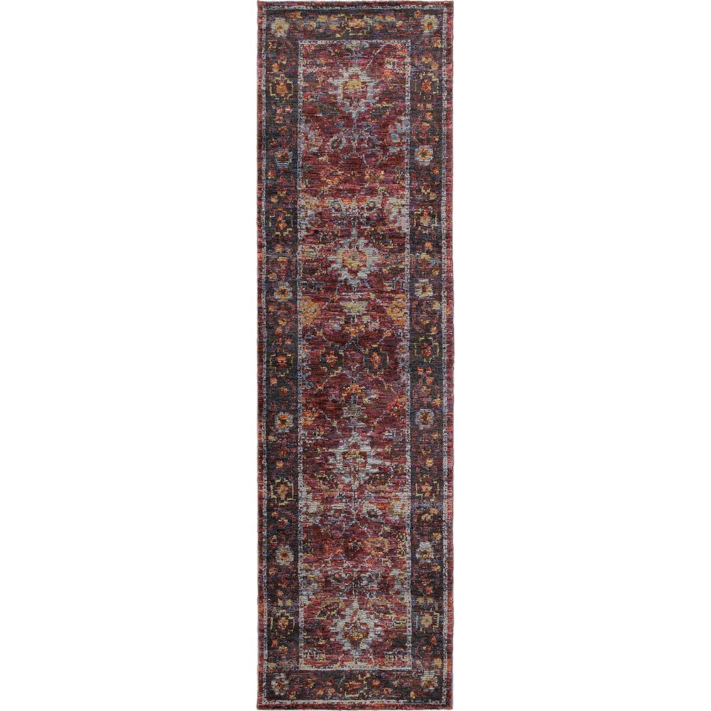 ANDORRA Red 2' 6 X 12' Area Rug. Picture 1
