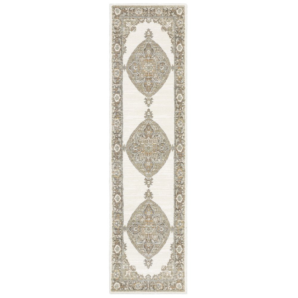 ANDORRA Beige 2' 6 X 12' Area Rug. Picture 1
