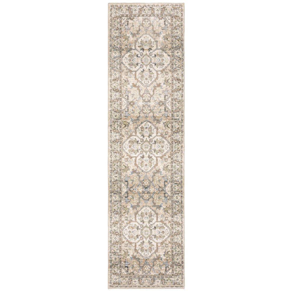 ANDORRA Beige 2' 6 X 12' Area Rug. Picture 1