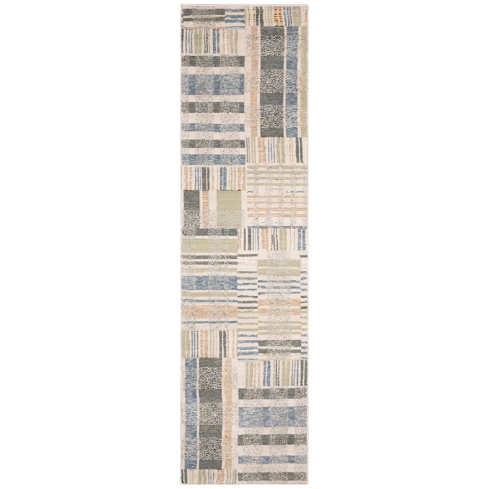 ATLAS Blue 2' 6 X 12' Area Rug. Picture 1