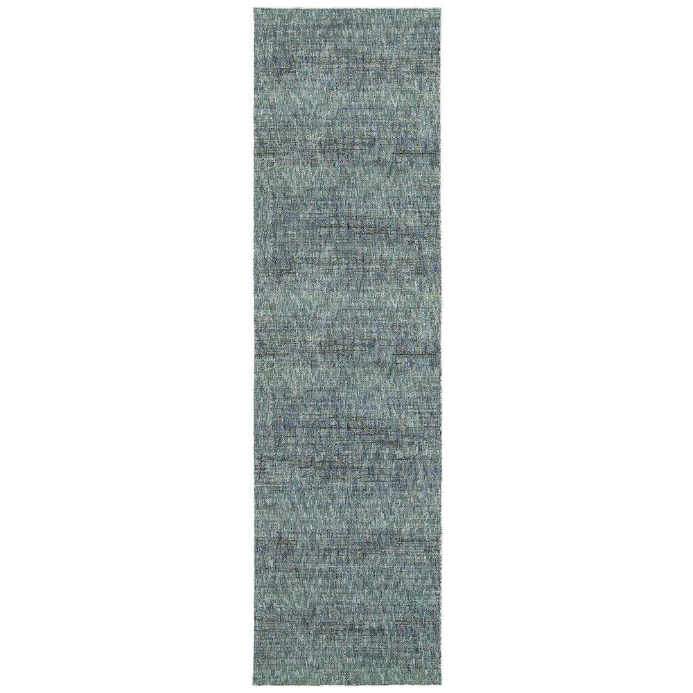 ATLAS Blue 2' 6 X 12' Area Rug. Picture 1