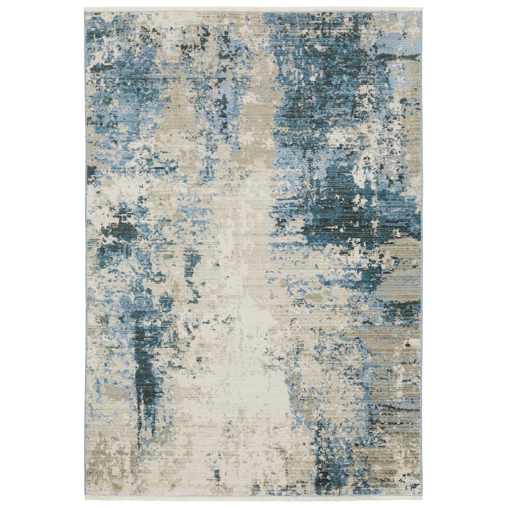 BAUER Blue 5' 3 X  7' 6 Area Rug. Picture 1