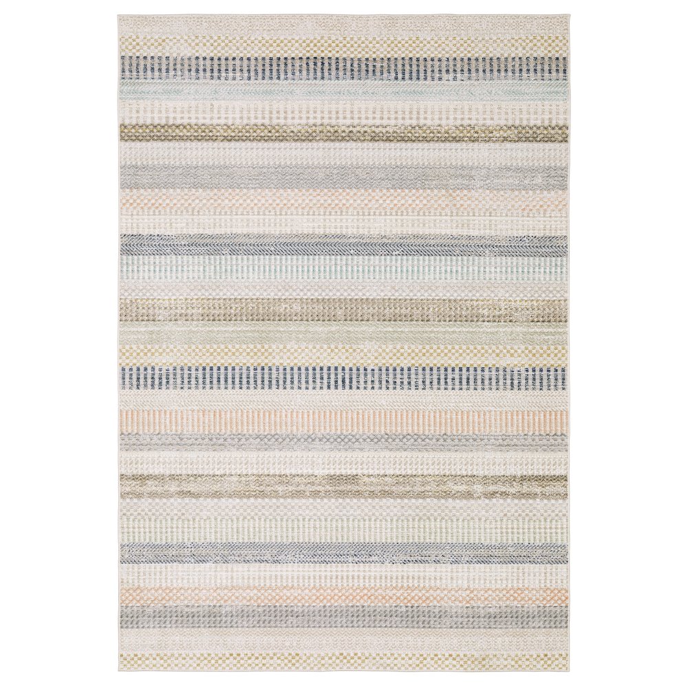 Casual Rug 5' 3" X  7' 6" Size in Ivory/ Multi Color. Picture 1