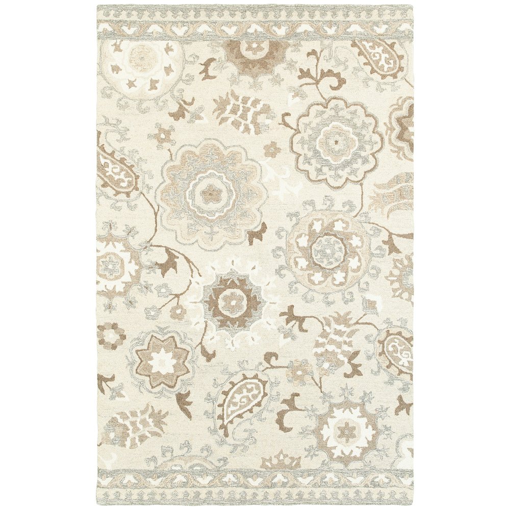 CRAFT Ivory 5' X  8' Area Rug. Picture 1